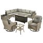 HOMLUX 11-Piece Outdoor Modular Sofa Conversation Set in Dark Gray, , large