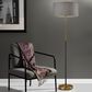 Adesso Bergen Floor Lamp in Black and Antique Brass, , large