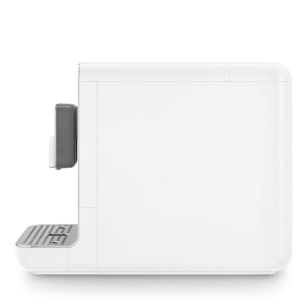 SMEG 47.34 Oz Fully Automatic Coffee Machine in Matte White and Smoky Grey, , large