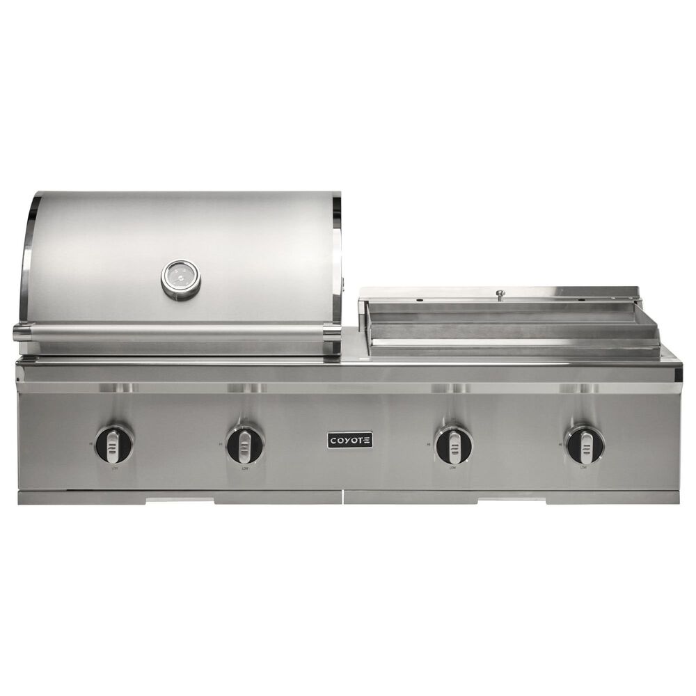 Coyote Outdoor 50" Built-In Combo Liquid Propane Gas Grill and Griddle in Stainless Steel, , large