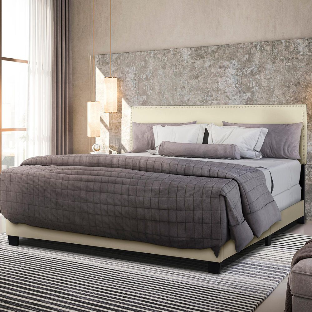 Accentric Approach Queen Panel Bed in Beige, , large