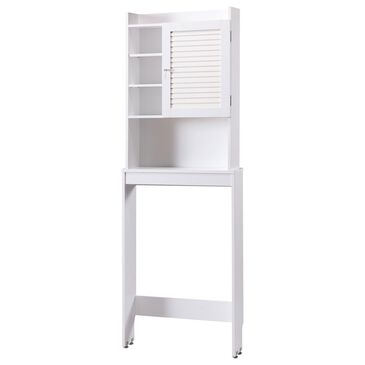 Furniture of America Gagnon Over the Toilet Cabinet in White, , large