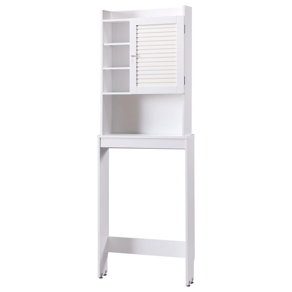 Furniture of America Gagnon Over the Toilet Cabinet in White, , large