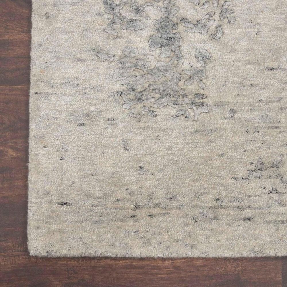 Nourison Silk Shadows 2&#39; x 3&#39; Ivory and Silver Area Rug, , large