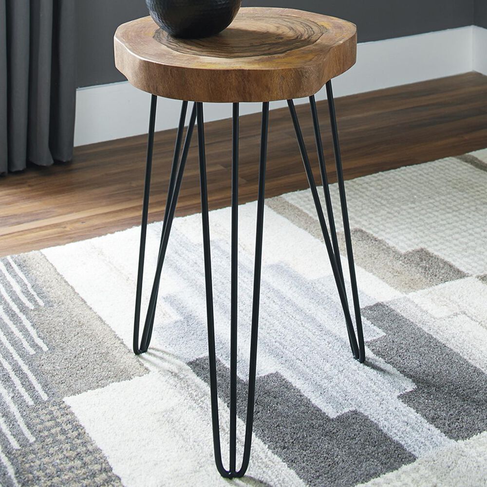 Signature Design by Ashley Eversboro Accent Table in Brown and Black, , large