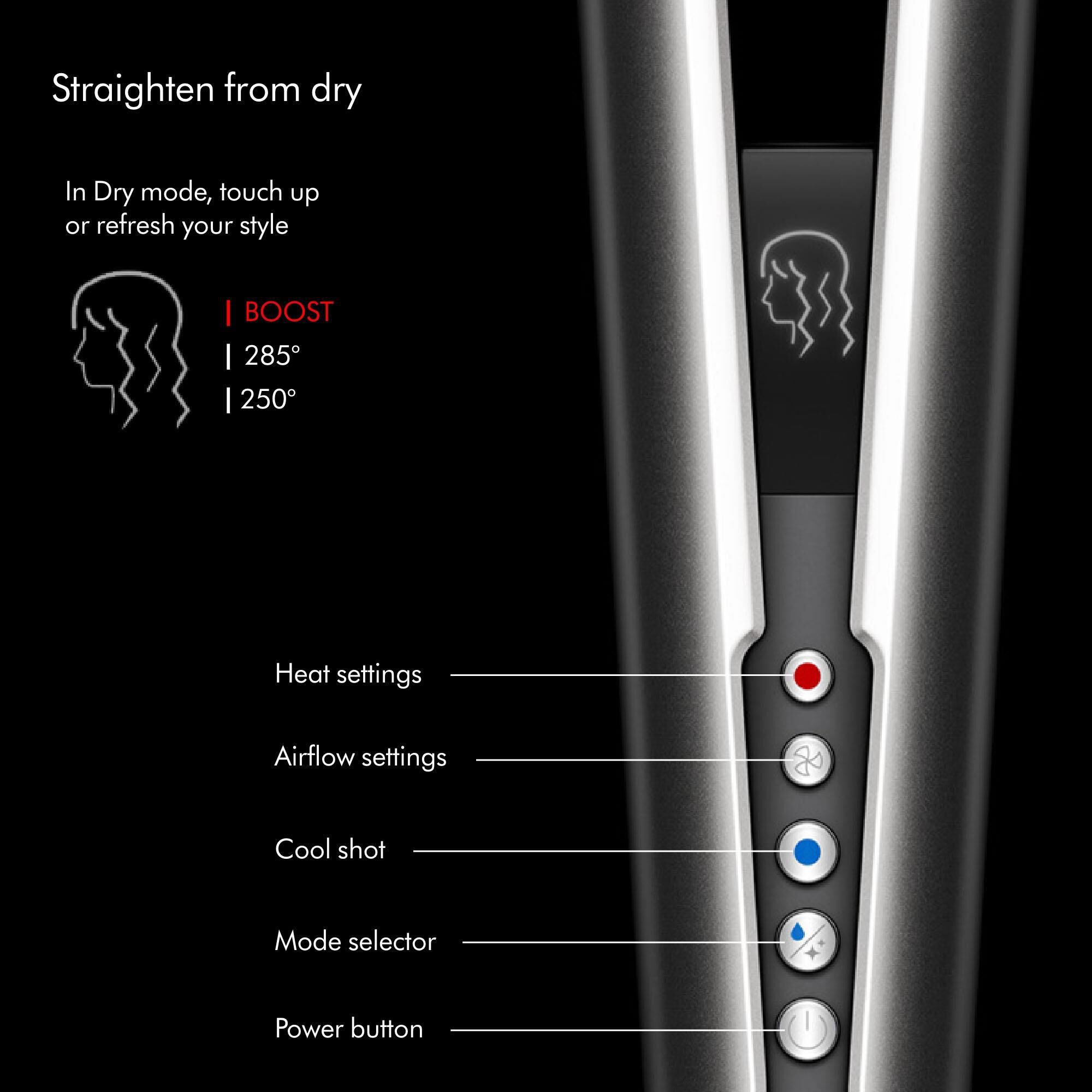 Dyson Airstrait Straightener In Nickel and Copper NFM
