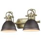 Golden Lighting Duncan 2-Light Bath Vanity in Aged Brass and Rusted Bronze, , large
