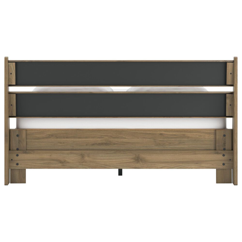 Ashley Deanlow Queen Platform Panel Bed in Honey, , large