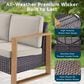Sunwell Garden 4-Piece Patio Fire Pit Set in Beige, , large