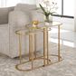 Uttermost 2-Piece Nesting Table Set in Brushed Brass, , large