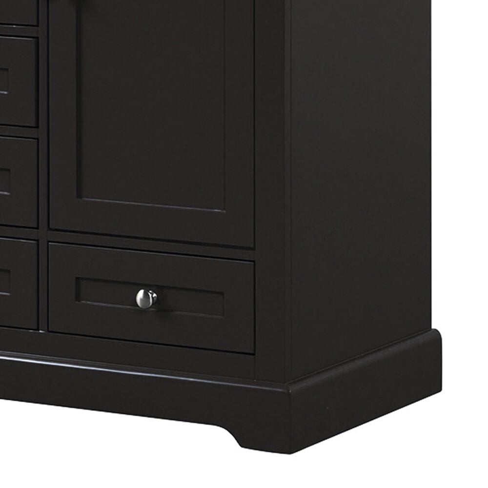 Lexora Home Dukes 48&quot; Double Bathroom Vanity in Espresso with 2 cm White Cultured Marble Top, Rectangular Sinks and 46&quot; Mirror, , large