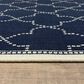 Oriental Weavers Marina Navy and Ivory 3"7" x 5"6" Indoor/Outdoor Area Rug, , large