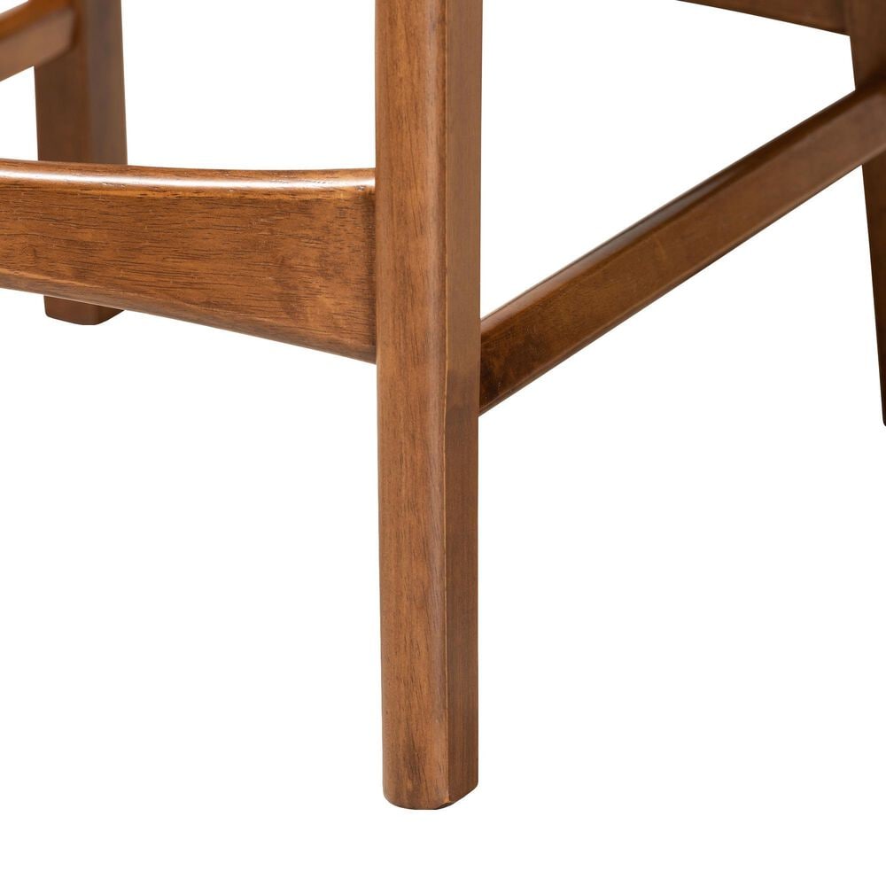 Baxton Studio Katya Counter Stool in Walnut Brown (Set of 2), , large