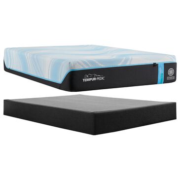 Tempur-Pedic LuxeBreeze 2.0 Medium Hybrid Queen Mattress with High Profile Box Spring, , large