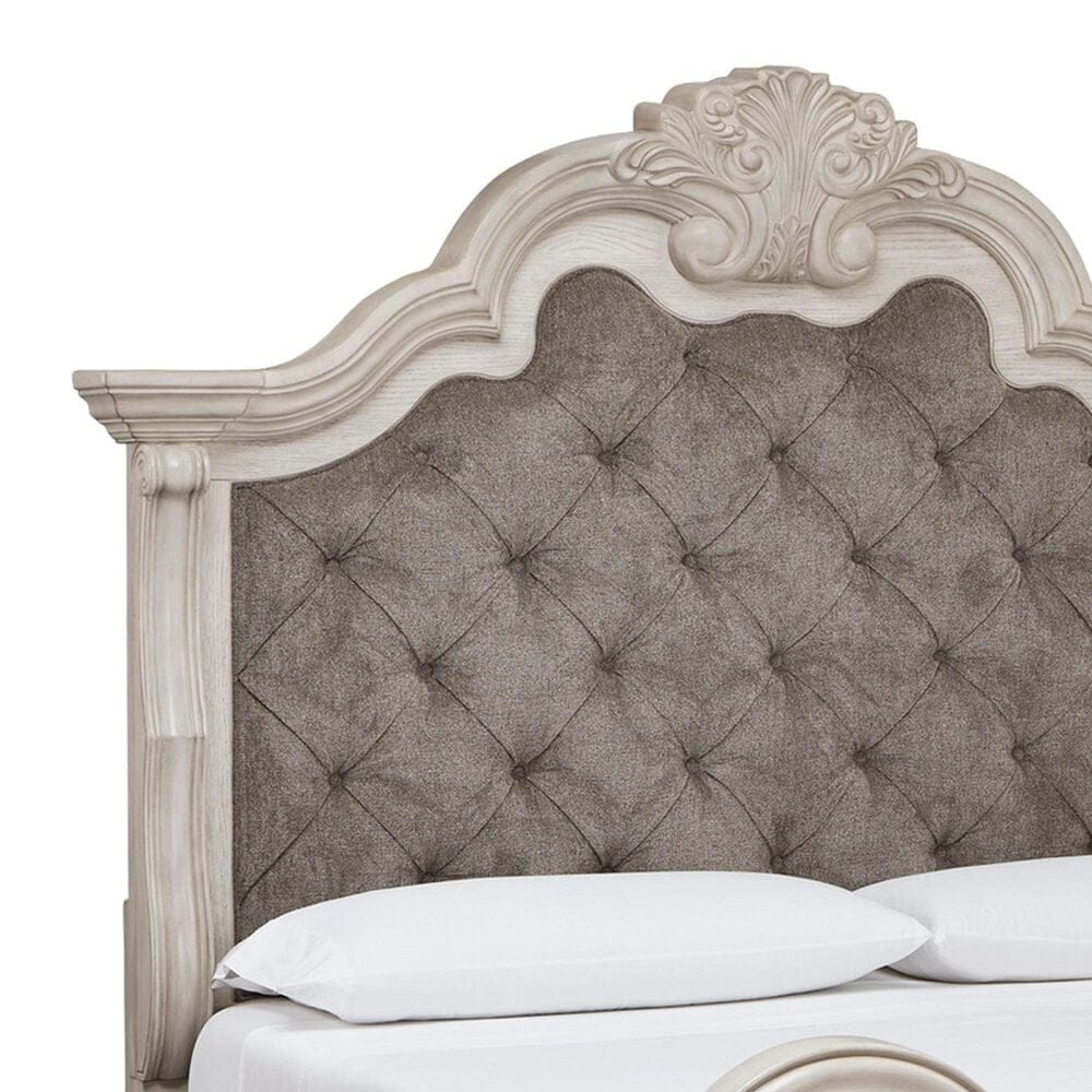 Ashley Bruchandi Queen Upholstered Panel Bed in Antique Brown, , large