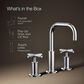 Kohler Purist Widespread Bathroom Sink Faucet with Cross Handles and High Gooseneck Spout in Polished Chrome, , large