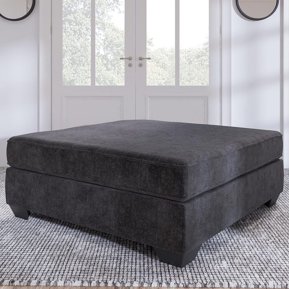 Ashley Lavernett Oversized Accent Ottoman in Charcoal, , large