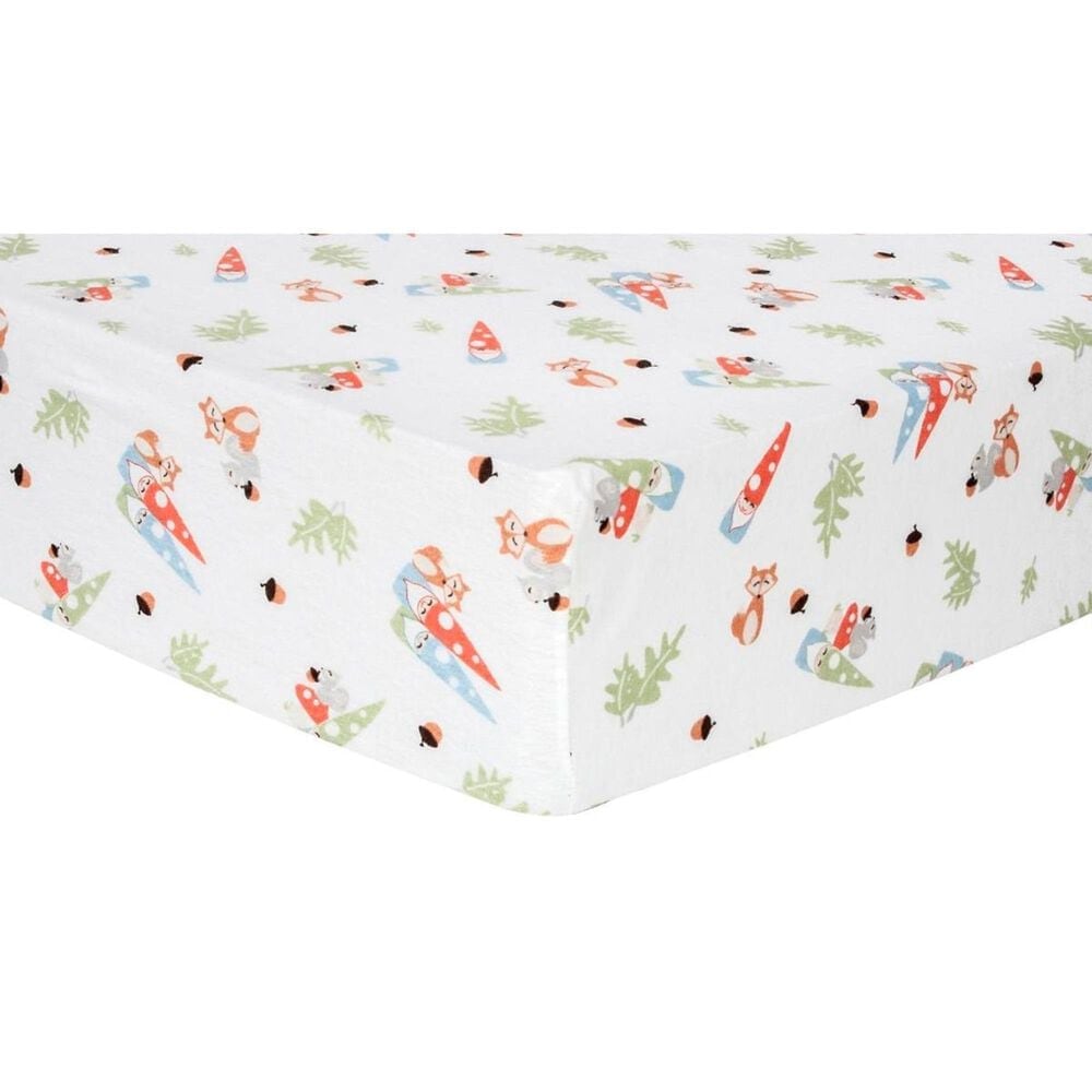 Trend Lab LLC Forest Gnomes Deluxe Flannel Fitted Crib Sheet, , large