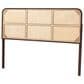 Baxton Studio Lainer Queen Panel Headboard in Dark Brown and Natural Brown, , large