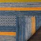 Safavieh Montauk 5" x 8" Blue and Orange Area Rug, , large