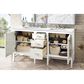 James Martin Vanities Addison 60" Double Bathroom Vanity in Glossy White with 3 cm Arctic Fall Solid Surface Top and Rectangular Sinks, , large