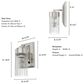 Hunter Gatz 1-Light Wall Sconce in Brushed Nickel, , large