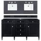 James Martin Vanities Brittany 60" Double Bathroom Vanity in Black Onyx with 3 cm Charcoal Soapstone Quartz Top, , large