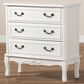 Baxton Studio Gabrielle 3-Drawer Storage Cabinet in White, , large