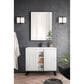 James Martin Vanities Alicante 39.5" Single Bathroom Vanity in Glossy White and Matte Black with 5 cm White Glossy Resin Top and Rectangular Sink, , large