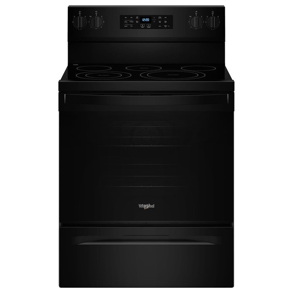 Whirlpool 5.3 Cu. Ft. Energy Star Electric Range with Air Cooking Technology in Black, , large
