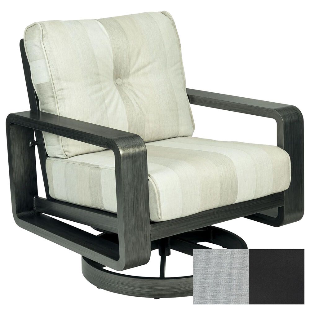 Woodard Vale Swivel Lounge Chair in Pique Gravel Shop NFM