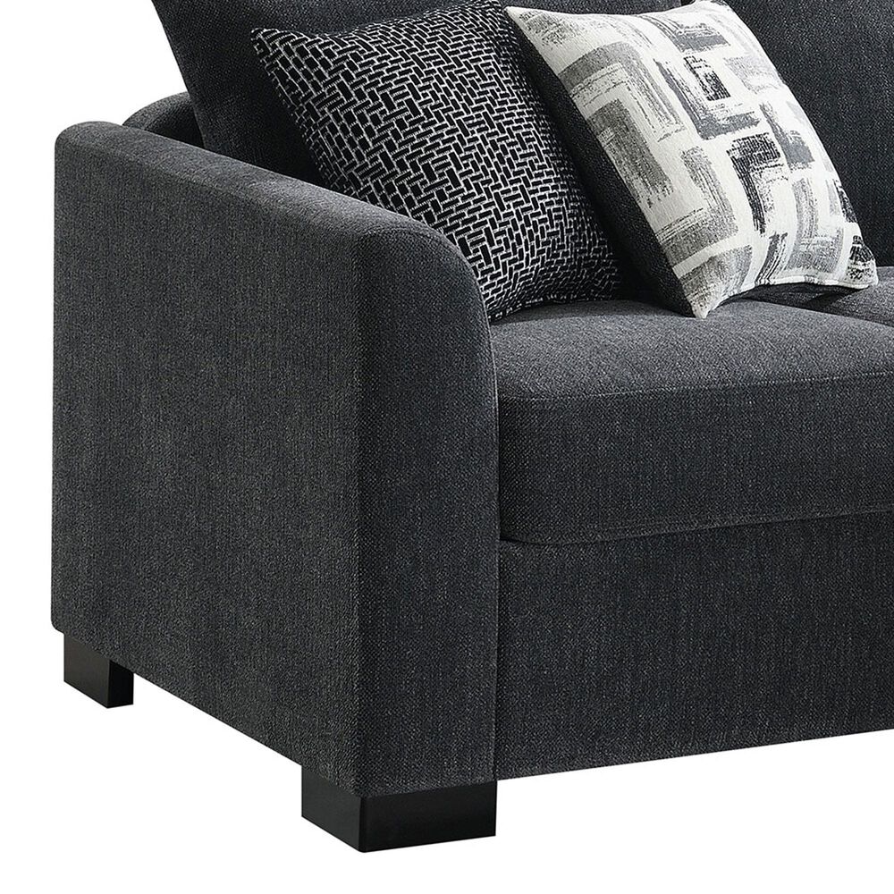 Coaster Storey 2-Piece Stationary Reversible Sleeper Sectional in Dark Grey, , large