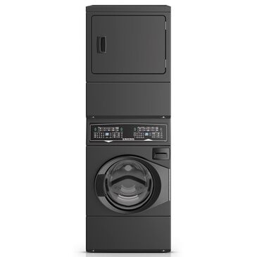 Speed Queen 3.5 Cu. Ft. Washer and 7.0 Cu. Ft. Electric Dryer Stack Laundry in Matte Black, , large