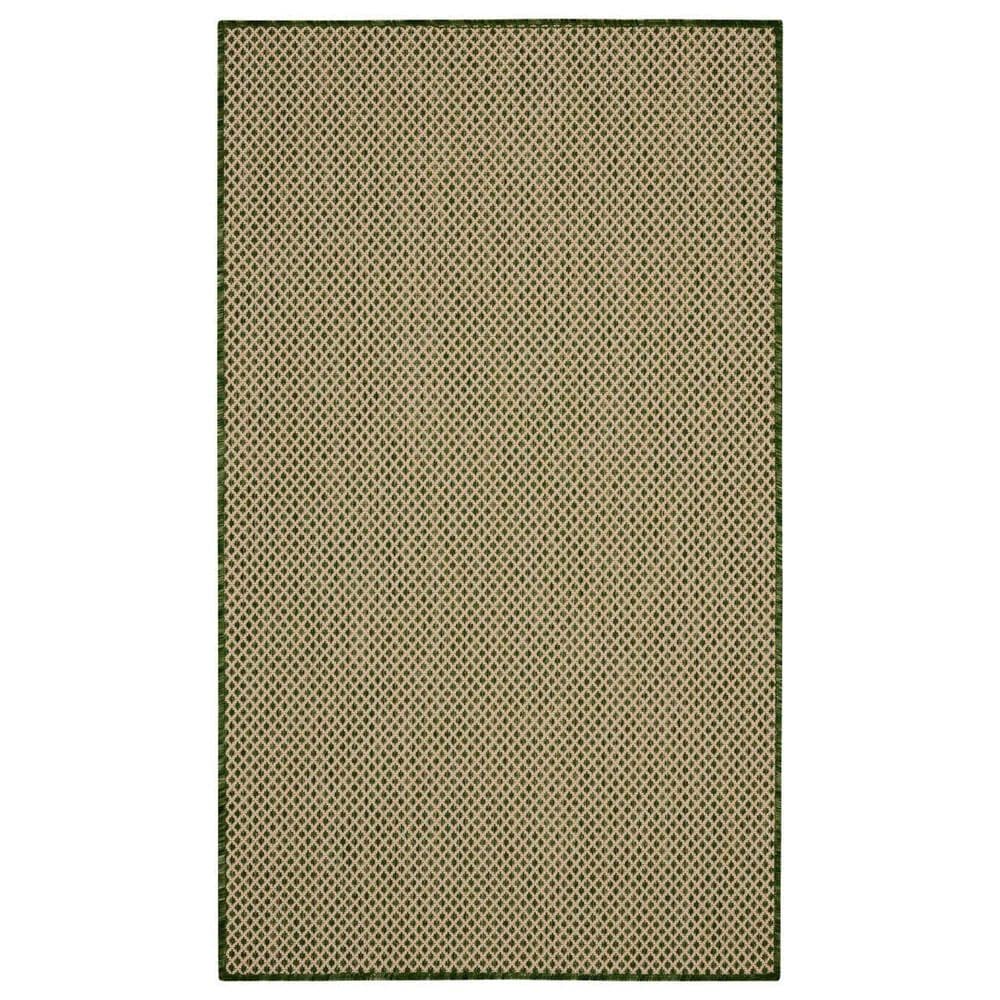 Nourison Courtyard Green 2&#39; x 3&#39; Indoor/Outdoor Area Rug, , large