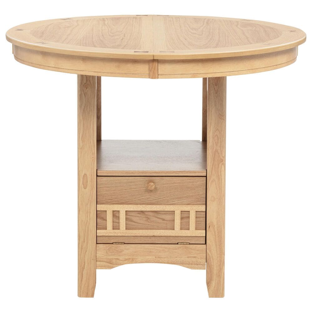 Coaster Lavon Extendable Counter Height Dining Table in Light Oak - Table Only, , large