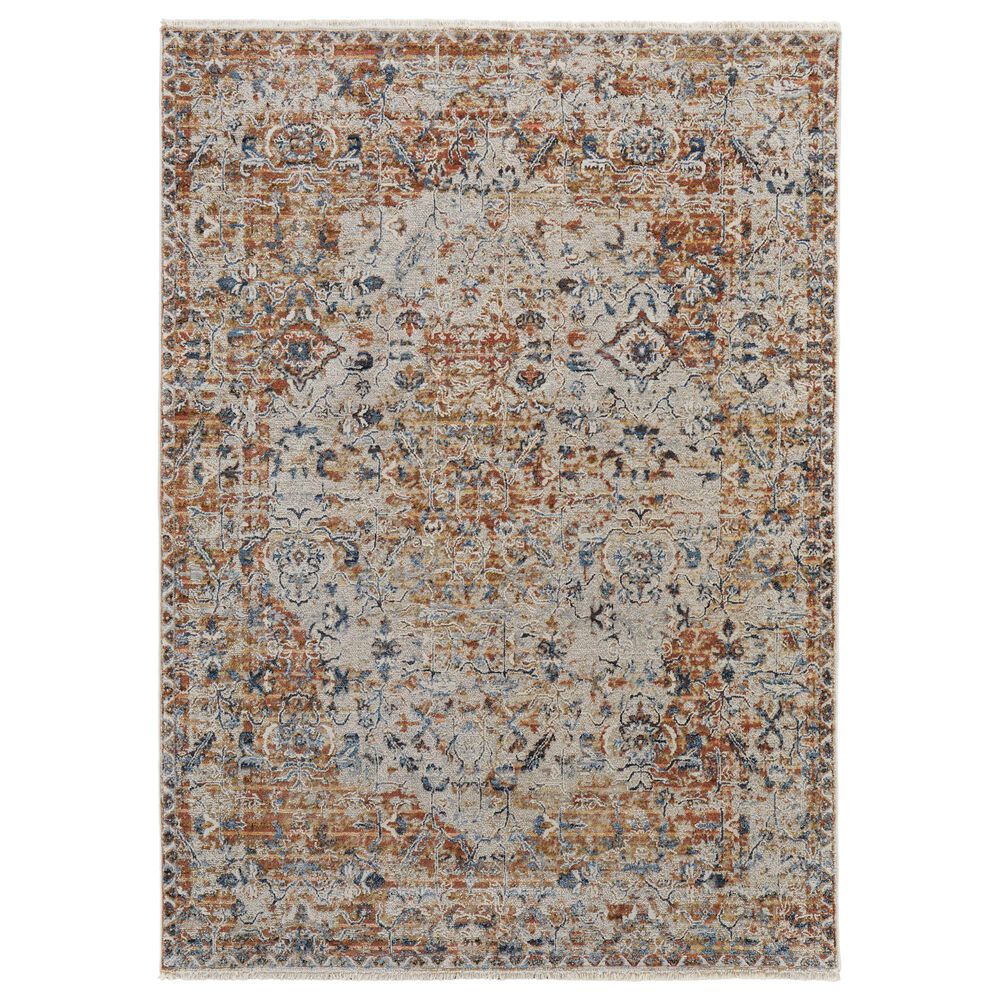 Feizy Kaia 5" x 7"9" Beige and Multicolor Area Rug, , large
