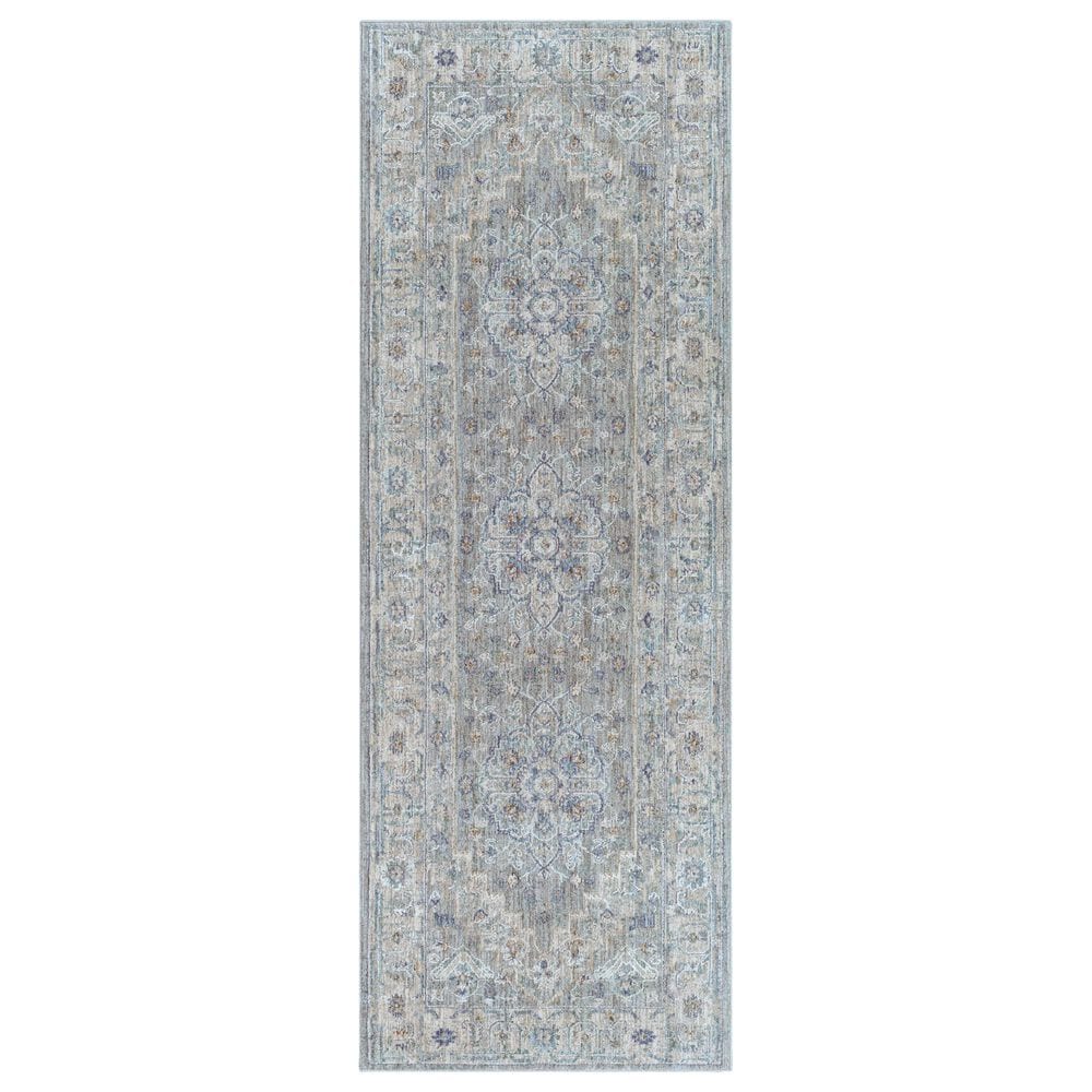 Surya Avant Garde 2"7" x 10" Gray, Beige and Denim Runner, , large