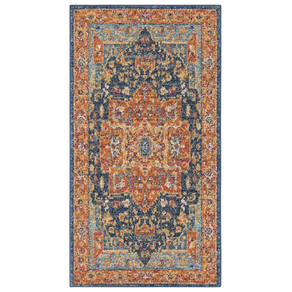 Safavieh Evoke EVK275C 2&#39;2&quot; x 5&#39; Blue and Orange Runner, , large