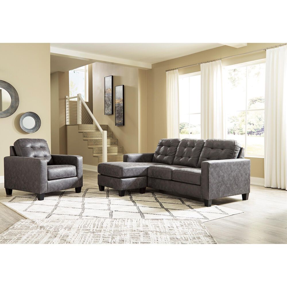 Signature Design by Ashley Venaldi Left Facing Sofa Chaise in Gray, , large