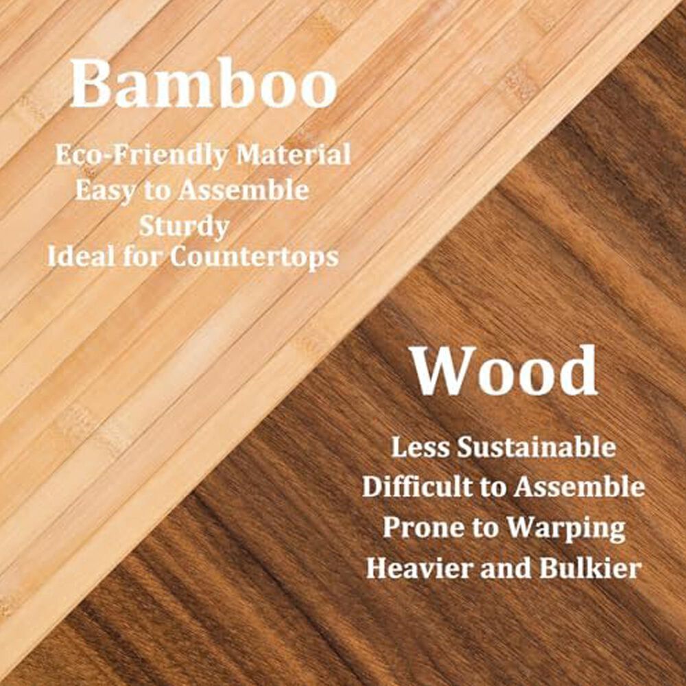 HOMLUX 18-Bottle Bamboo Stackable Modular Wine Rack in Natural, , large