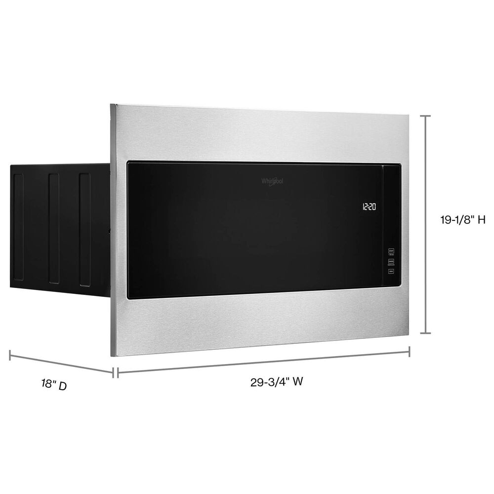 Whirlpool 1.1 Cu. Ft. Built-In Microwave with Standard Trim Kit in Stainless Steel, , large
