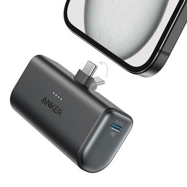 Anker 5000 mAh Power Bank with Built-In USB-C in Black, , large