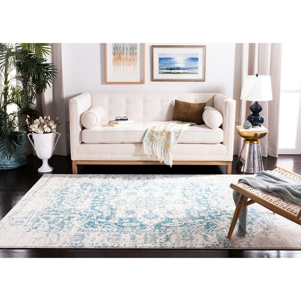 Safavieh Madison MAD603J 11&#39; x 15&#39; Teal and Ivory Area Rug, , large