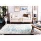 Safavieh Madison MAD603J 11" x 15" Teal and Ivory Area Rug, , large