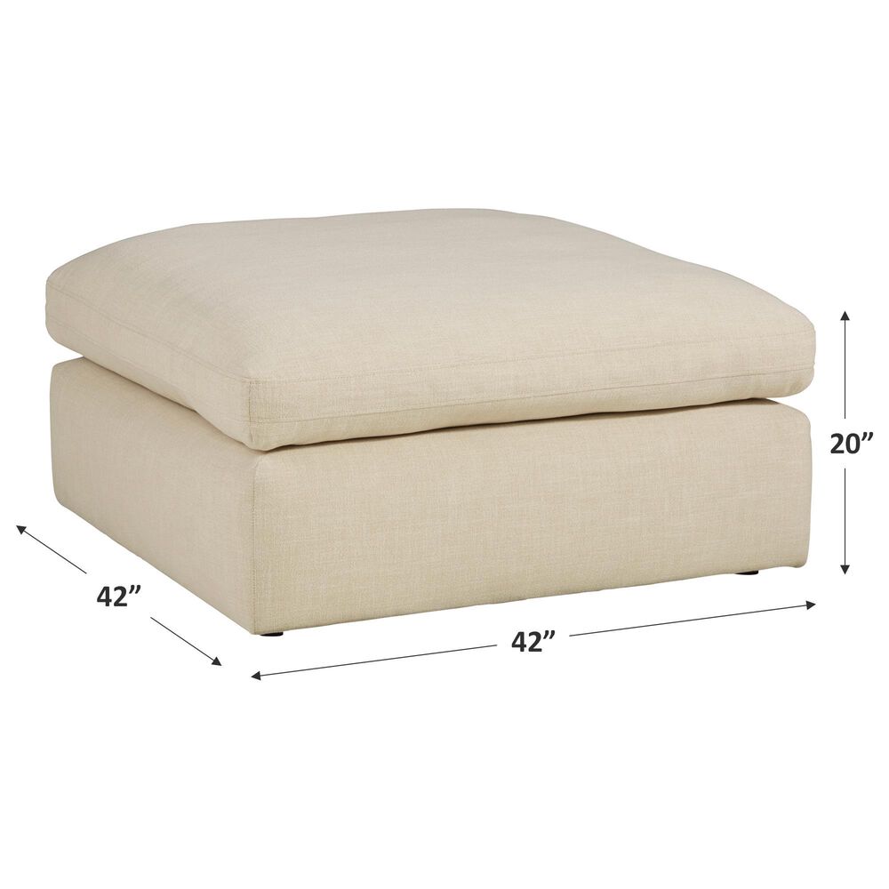Ashley Elyza Oversized Accent Ottoman in Linen, , large