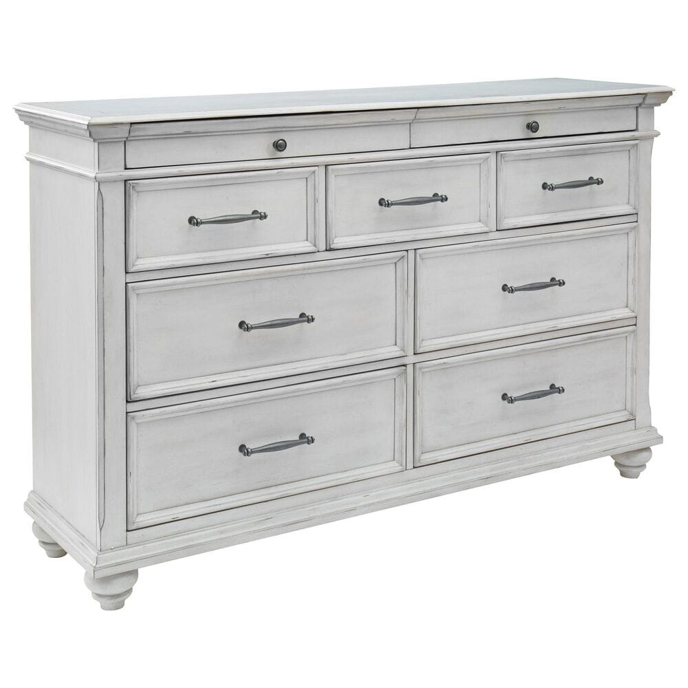 Ashley Kanwyn 5-Piece King Storage Bedroom Set in Whitewash, , large