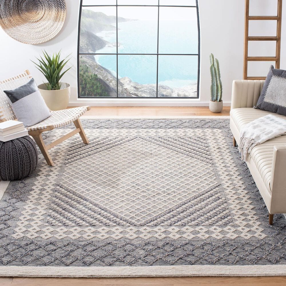 Safavieh Natura 9&#39; x 12&#39; Cream and Navy Area Rug, , large