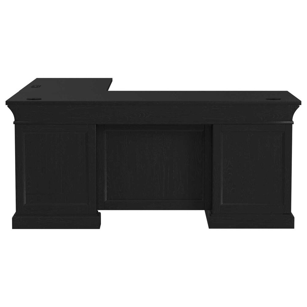 Wycliff Bay Willow Lane 68" L-Shaped Desk with Return in Ebony Black, , large