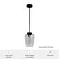 Hunter Vidria 7.25" 1-Light Mini Pendant in Matte Black, , large