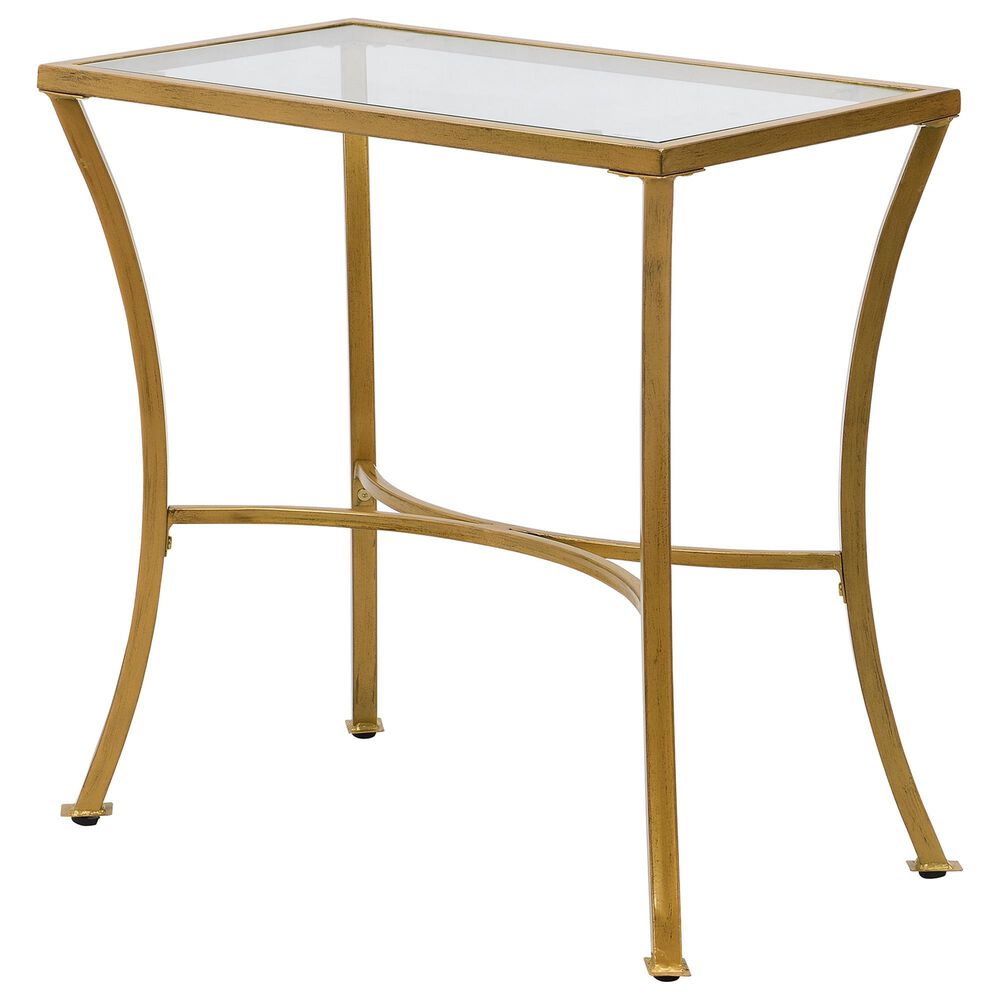 Carolina Chair and Table Palin Accent Table in Antique Gold, , large